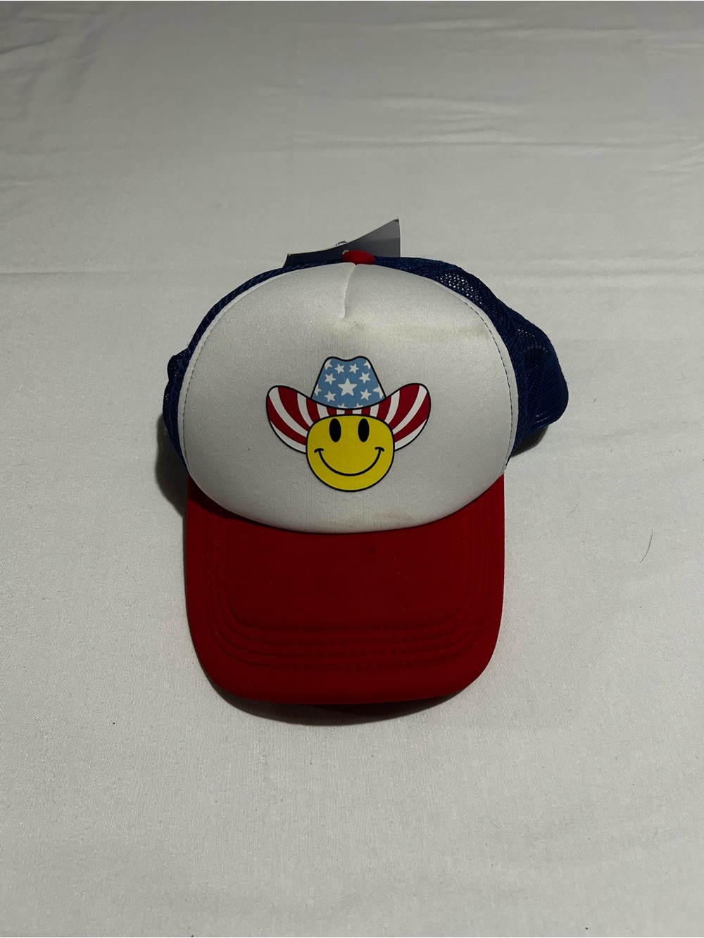 Kids Red, White & Blue Smiley Cowboy Hat Cap